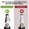 imageHeat Gun Nozzles Kit SEEKONE Hot Air Gun Attachments 7 Pieces Stainless Steel Accessories Air Outlet Diameter 35mm  1377inch
