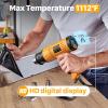 imageHeat Gun SEEKONE 1800W Hot Air Gun Kit with Large Digital LCD Display Variable Temperature 122F1112F Memory Settings and 4 Nozzles for Paint RemoverStripper Home ImprovementRestoration