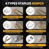 imageSEEKONE 100W Plastic Welder Upgraded Hot Stapler Gun Plastic Welding Kit with Pliers Knife 400pcs FlatOuter CornerInner CornerWave Welding Nails for BumperKayakPlastic Products Repair
