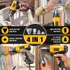 imageSEEKONE 1800W Heat Gun with LCD Digital Display Compact Design Hot Air Gun Variable Temperature Control 122120250 650with Memory Function and 4 Nozzles for Crafts Vinyl Wrap Shrink Tubing