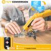 imageSEEKONE Cordless Mini Heat Gun with 4Temp Settings Up to 842F450C and Memory Function 36V Lithium Hot Air Gun USB Charge with Reflector Nozzle for Crafting Resin Heating and Shrink Wrapping