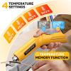 imageSEEKONE Cordless Mini Heat Gun with 4Temp Settings Up to 842F450C and Memory Function 36V Lithium Hot Air Gun USB Charge with Reflector Nozzle for Crafting Resin Heating and Shrink Wrapping
