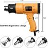 imageSEEKONE Heat Gun 1800W 122120250 650Fast Heating Heavy Duty Hot Air Gun Kit Variable Temperature Control Overheat Protection with 4 Nozzles for Crafts Shrinking PVC Stripping Paint52FT