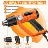 imageSEEKONE Heat Gun 1800W Heavy Duty Fast Heat Hot Air Gun Kit with 752ampamp1112400600 DualTemperature Settings and 4 Nozzles with Overheat Protection for Crafts Shrinking PVC Stripping Paint