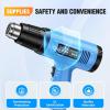 imageSEEKONE Heat Gun 1800W Heavy Duty Hot Air Gun Kit Dualtemperature Setting 572ampamp1112 Hot Heat Gun with Overheat Protection 4 Nozzles Included for Shrinking PVC Stripping Paint Crafts 52ft