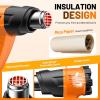 imageSEEKONE Heat Gun 1800W Heavy Duty Hot Air Gun Kit Variable Temp Control with 2Temp Settings 7 Accessories 140111260 600with Overheat Protection for Crafts Shrinking PVC Stripping Paint