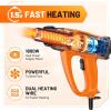 imageSEEKONE Heat Gun 1800W Heavy Duty Hot Air Gun Kit Variable Temp Control with 2Temp Settings 7 Accessories 140111260 600with Overheat Protection for Crafts Shrinking PVC Stripping Paint