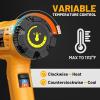 imageSEEKONE Heat Gun 1800W Heavy Duty Hot Air Gun Kit With Carry Case Variable Temperature Control 122111250 600 Overload Protection with 4 Nozzles for Crafts Shrinking PVC Stripping Paint