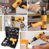 imageSEEKONE Heat Gun 1800W Heavy Duty Hot Air Gun Kit With Carry Case Variable Temperature Control 122111250 600 Overload Protection with 4 Nozzles for Crafts Shrinking PVC Stripping Paint