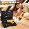 imageSEEKONE Heat Gun 1800W Heavy Duty Hot Air Gun Kit With Carry Case Variable Temperature Control 122111250 600 Overload Protection with 4 Nozzles for Crafts Shrinking PVC Stripping Paint