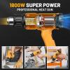 imageSEEKONE Heat Gun 1800W Heavy Duty Hot Air Gun Kit With Carry Case Variable Temperature Control 122111250 600 Overload Protection with 4 Nozzles for Crafts Shrinking PVC Stripping Paint