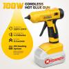 imageSEEKONE Hot Glue Gun 100W Cordless Hot Glue Gun for Dewalt 20V Battery Fast Preheating and Antidrip Full Size Glue Gun with 20pcs Glue Sticks for Crafts DIY Arts Home Repairs No Battery