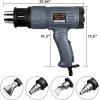 imageSEEKONE Industrial Heat Gun 1800W 122120250650 Variable Temperature Control with 2 Tempsettings Overheat Protection 4 Nozzle Attachments for Shrinking PVC Bending Pipe Removing Paint