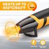 imageSEEKONE Mini Heat Gun 350W 2Temp Settings 500 ampamp 842260ampamp 450 Fast Heat Hot Air Gun Tool with Reflector Nozzle and 49Ft Long Cable Overload Protection for Crafting Vinyl Wrap and Shrink Tubing