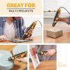 imageSEEKONE Mini Heat Gun 350W 2Temp Settings 500 ampamp 842260ampamp 450 Fast Heat Hot Air Gun Tool with Reflector Nozzle and 49Ft Long Cable Overload Protection for Crafting Vinyl Wrap and Shrink Tubing