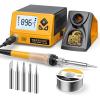 imageSEEKONE 60W Soldering Station 356F  896F180  480Soldering Iron Station with 5 Extra Iron Tips ESD Safe 3 Preset Channels CF Conversion Auto Sleep Calibration Support ampamp Poweron MemorySDL9961