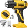 imageSEEKONE Cordless Heat Gun for Dewalt 20V Battery Dual Temperature Settings 1022 and 572 Fast Heating Hot Air Gun with 3 Nozzles for Shrink Tubing Vinyl Wrap Crafting Battery is Not Included