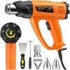 imageSEEKONE Heat Gun 1800W Heavy Duty Hot Air Gun Kit Variable Temp Control with 2Temp Settings 7 Accessories 140111260 600with Overheat Protection for Crafts Shrinking PVC Stripping Paint
