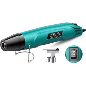 imageSEEKONE 350W Mini Heat Gun DualTemp Model 500 ampamp 842260 ampamp 450Fast Heat Hot Air Gun with Overheat Protection and Reflector Nozzle for Heat Shrinking Tubes Shaping PVC Tubing49FT1
