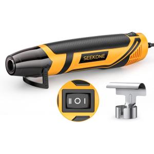 imageSEEKONE Mini Heat Gun 350W 2Temp Settings 500 ampamp 842260ampamp 450 Fast Heat Hot Air Gun Tool with Reflector Nozzle and 49Ft Long Cable Overload Protection for Crafting Vinyl Wrap and Shrink Tubing