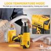 imageSEEKONE Cordless Heat Gun with 2 Temp Settings 1022 and 572 Compatible with Dewalt 20V Battery Fast Heating Hot Air Gun with 3 Nozzles for Shrink Tubing Vinyl Wrapping Crafting No Battery