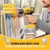 imageSEEKONE Cordless Heat Gun with 2 Temp Settings 1022 and 572 Compatible with Dewalt 20V Battery Fast Heating Hot Air Gun with 3 Nozzles for Shrink Tubing Vinyl Wrapping Crafting No Battery