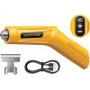 imageSEEKONE Mini Cordless Heat Gun with 4Temp Settings Up to 752F and Memory Function USB Rechargeable Hot Air Gun Fast Heating with Reflector Nozzle for Crafting Resin Heating and Shrink Wrapping