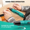 image:imageSEEKONE 350W Mini Heat Gun with DualTemp Model 500 amp 842260amp 450 Hot Air Gun with Overload Protection and Reflector Nozzle for Heat Shrinking Tubes Shaping PVC TubingBlackBlue